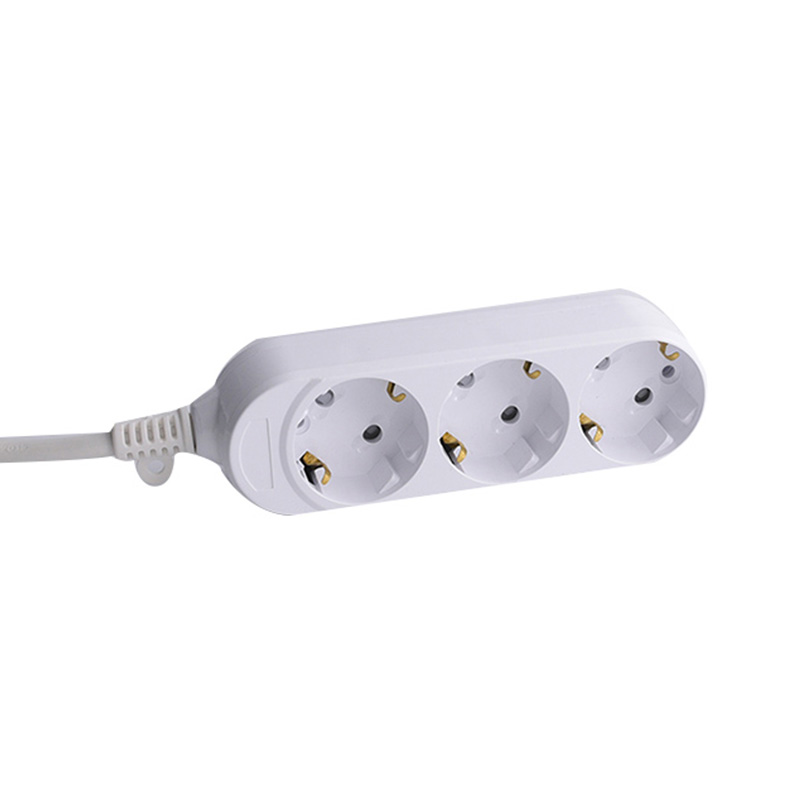 Prise 220V-250V 3 prises standard EU sans commutateur Prise 220V-250V 3 prises standard EU sans commutateur