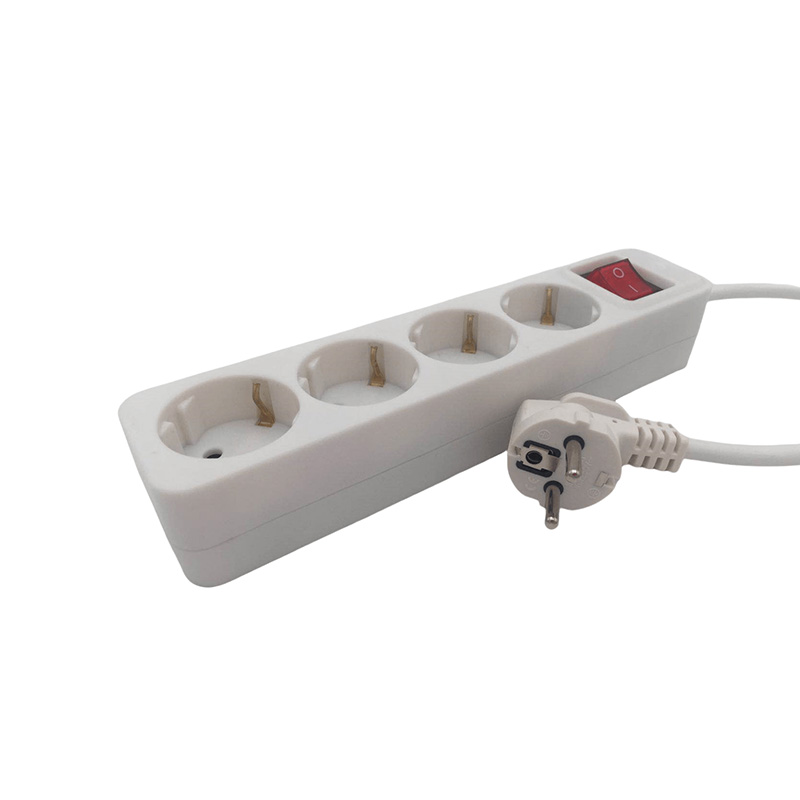 Socket standard EU standard à l'épreuve de poussière avec interrupteur