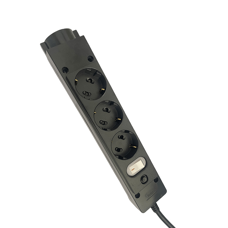 Sauvegarde d'énergie Black 4 Prises KC Standard Standard Sockets avec commutateur Sauvegarde d'énergie Black 4 Prises KC Standard Standard Sockets avec commutateur