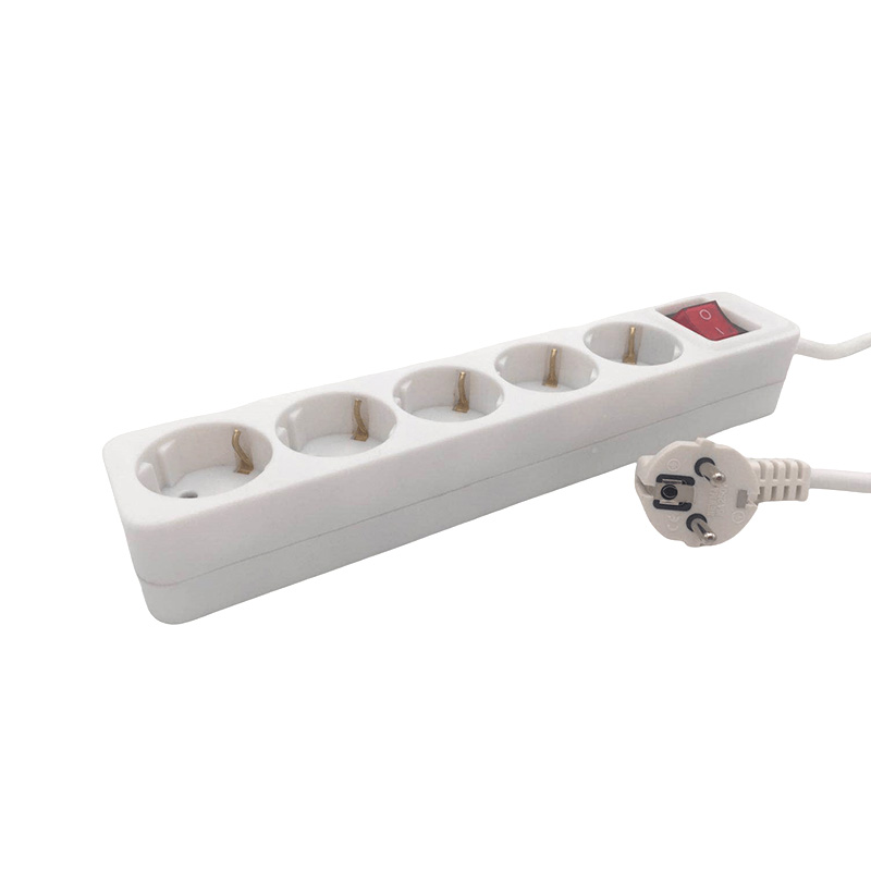 Shell pp ignifuge 5 prises de vente EU Socket standard avec interrupteur